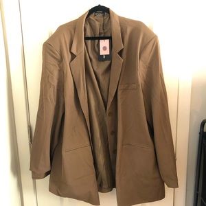 PrettyLittleThing olive oversized blazer